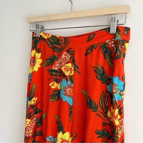 FREE People Blue Horizon floral orange pant - Picture 6 of 7